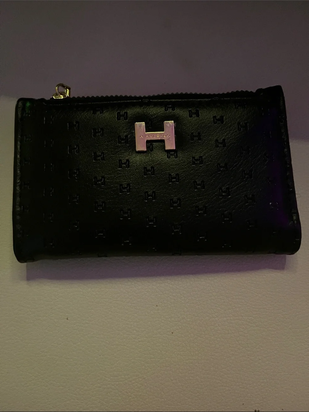 Black Wallet with H Logo